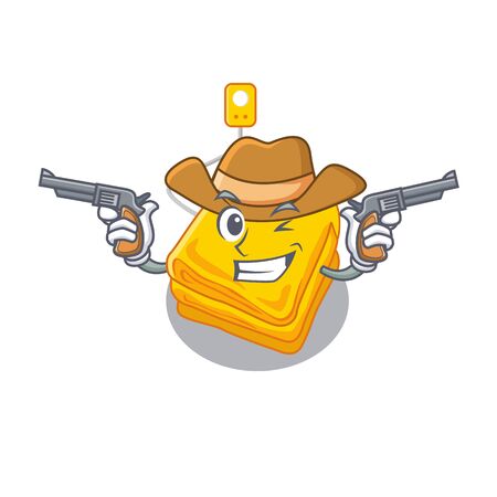 Cowboy electric blanket in the character shape vector illustrationのイラスト素材