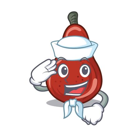 Sailor red pears in the character shape vector illustrationのイラスト素材