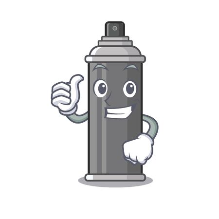 Thumbs up hair spray in the cartoon shape vector illustrationのイラスト素材