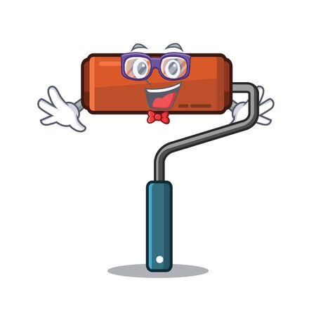 Geek paint roller in the mascot shape vector illustrationのイラスト素材