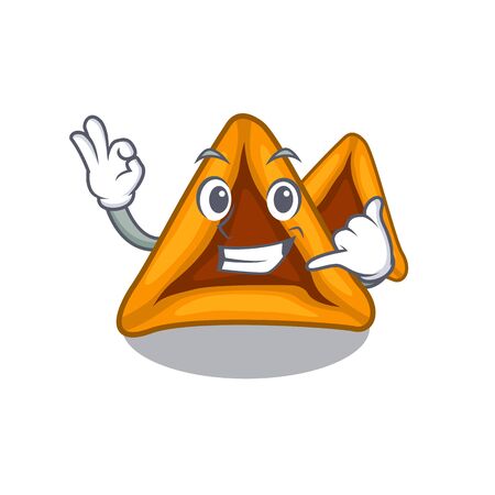 Call me hamantaschen cakes served in character platesのイラスト素材