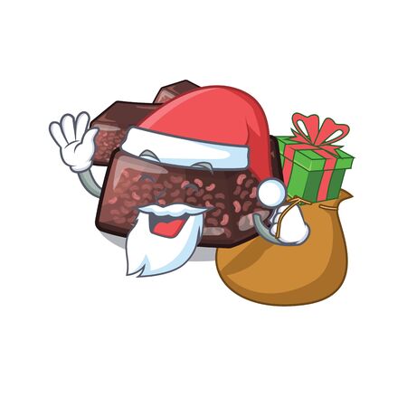 Santa with gift mizuyoukan isolated with in the character vector illustrationのイラスト素材