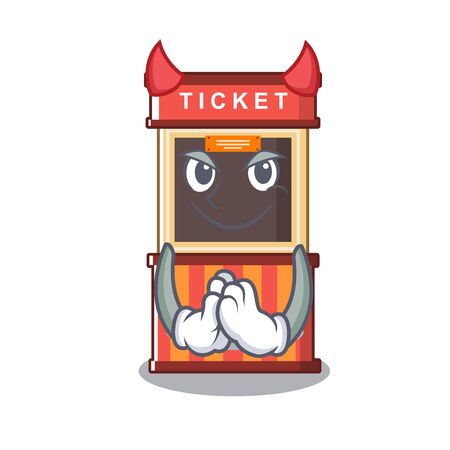 Devil ticket booth isolated with the cartoon vector illustrationのイラスト素材