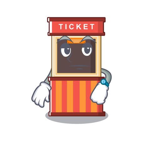 Waiting ticket booth in the character doorのイラスト素材