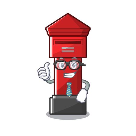 Businessman Pillar box sticks the character wall vector illustrationのイラスト素材