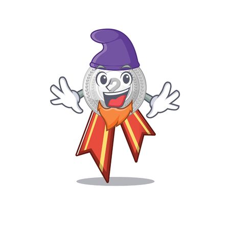 Elf silver medal with the shape cartoon vector illustrationのイラスト素材