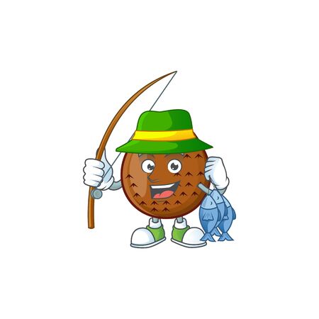 Fishing fresh salak mascot for food healthy vector illustrationのイラスト素材