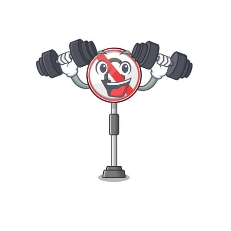 Fitness no u turn with a cartoonのイラスト素材