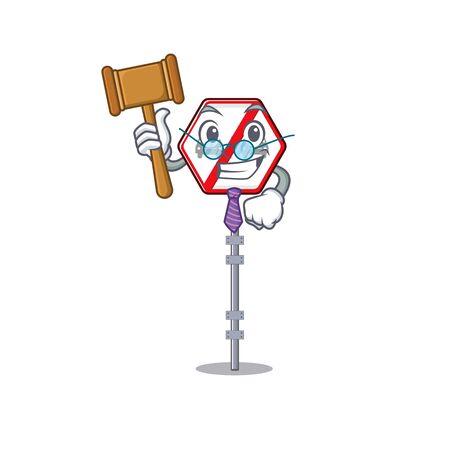 Judge no overtaking toys above cartoon table vector illustrationのイラスト素材