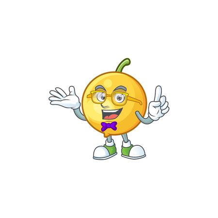 Geek fresh mundu cartoon mascot for herbのイラスト素材