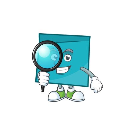 Detective rectangle sticker paper character for company noteのイラスト素材