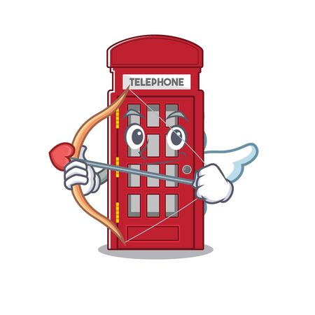 Cupid telephone booth character shape on mascotのイラスト素材