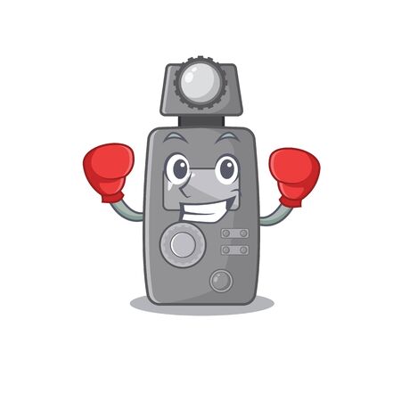 Boxing light meter character the shape mascot vector illustrationのイラスト素材