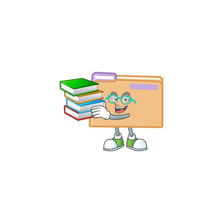Student with book folder data isolated on white background vector illustrationのイラスト素材