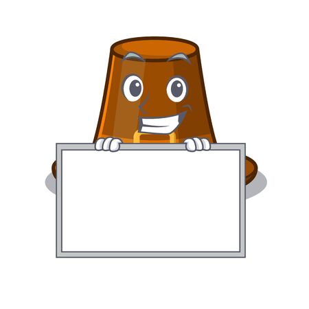 Grinning with board pilgrims hat in the mascot cupboard vector illustrationのイラスト素材