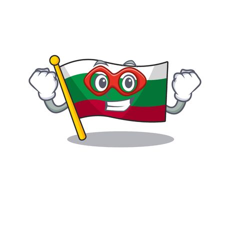 Super hero flag bulgarian isolated in the characterのイラスト素材