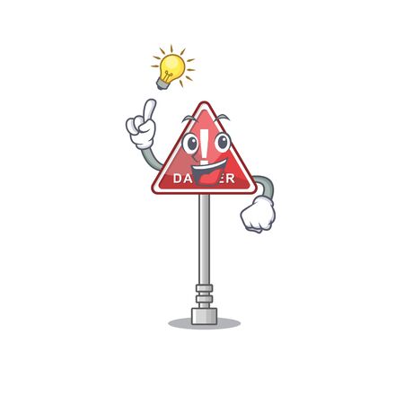 Have an idea miniature danger in shape of mascotのイラスト素材