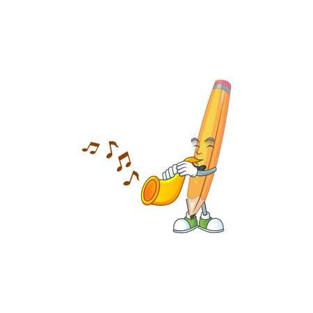 With trumpet pencil stationery for in elementary school.のイラスト素材