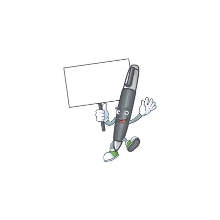 Bring board black ballpoint of bolpoin icon character. vector illustrationのイラスト素材
