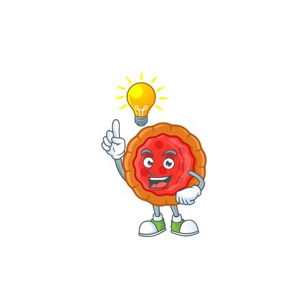 Have an idea cherry pie cartoon character with mascotのイラスト素材