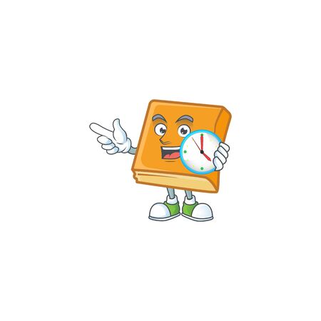 cornbread ripe with nutrition with bring clock icon. vector illustrationのイラスト素材