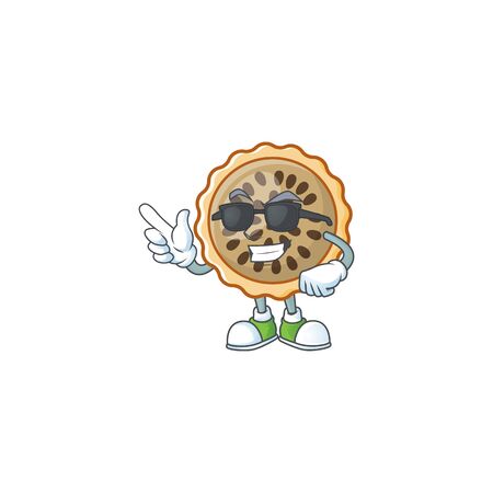 pecan pie super cool with cartoon character shapeのイラスト素材