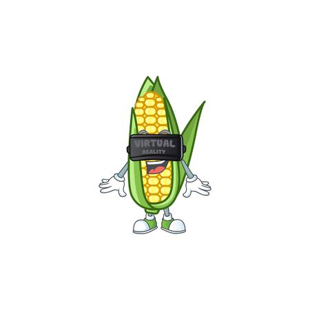 Character virtual reality in the cartoon a cornのイラスト素材