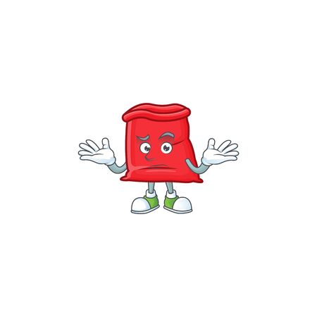 Character grinning in the santa bag open vector illustrationのイラスト素材