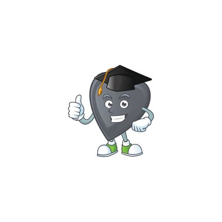 Happy black love wearing a black Graduation hat. Vector illustrationのイラスト素材