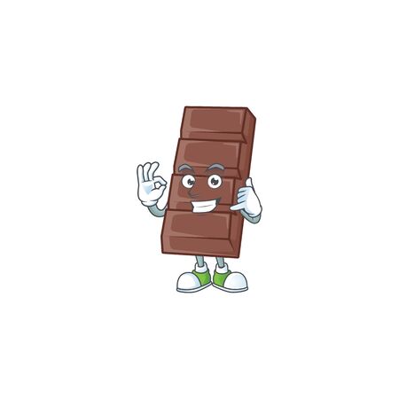 Call me funny chocolate bar mascot picture styleのイラスト素材
