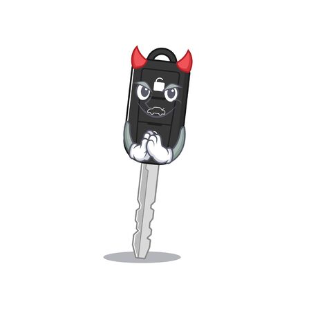 Devil car key Cartoon in character designのイラスト素材