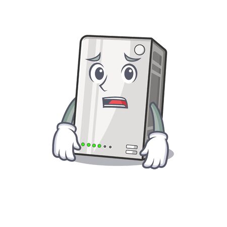 A picture of power bank showing afraid look faceのイラスト素材