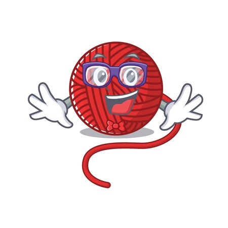 cartoon character of Geek red wool yarn design. Vector illustrationのイラスト素材