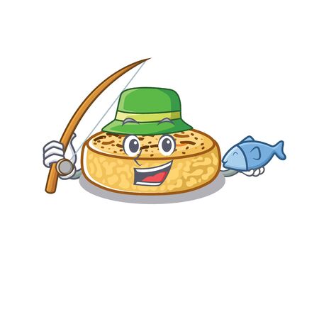 A Picture of happy Fishing crumpets designのイラスト素材