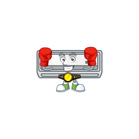 A sporty Boxing air conditioner cartoon character design style. Vector illustrationのイラスト素材