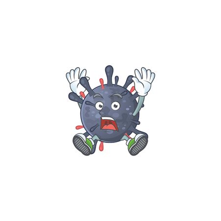 A stunning coronavirus epidemic cartoon character with happy faceのイラスト素材