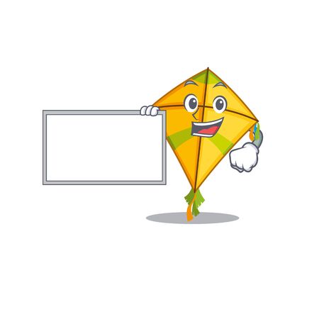 Kite with board cartoon mascot design styleのイラスト素材