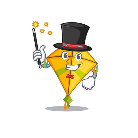 Charming kite cartoon design performance as a Magician style. Vector illustrationのイラスト素材
