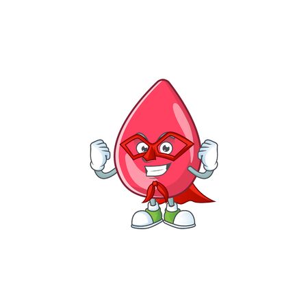 Red blood cartoon design concept dressed as Super heroのイラスト素材