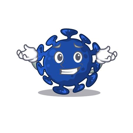 A picture of grinning streptococcus cartoon design concept. Vector illustrationのイラスト素材