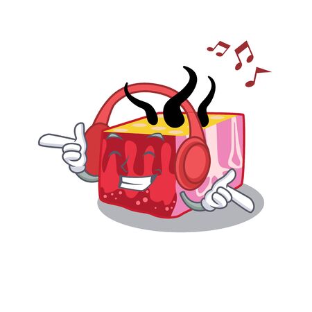 Skin Cartoon in design concept listening musicのイラスト素材