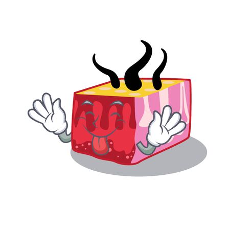An amusing face skin cartoon design with tongue outのイラスト素材