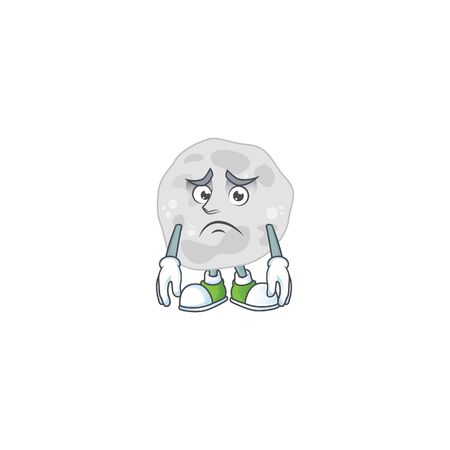 Fibrobacteres Caricature design picture showing worried face. Vector illustrationのイラスト素材