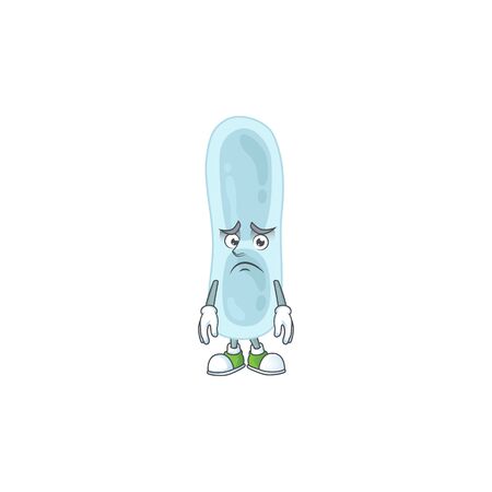 Klebsiella pneumoniae Caricature design picture showing worried face. Vector illustrationのイラスト素材