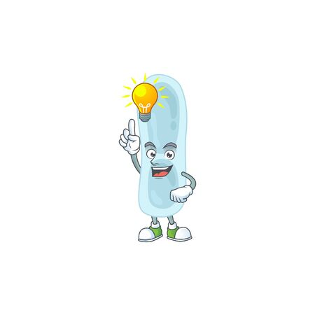 A brilliance klebsiella pneumoniae cartoon design concept have an idea. Vector illustrationのイラスト素材