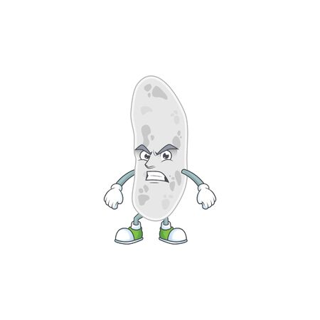 cartoon drawing of gemmatimonadetes showing angry face. Vector illustrationのイラスト素材