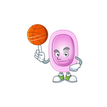 An sporty pertussis mascot design style playing basketball on league. illustrationのイラスト素材