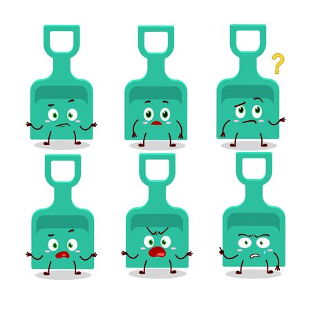 Cartoon character of sand shovel with what expressionのイラスト素材
