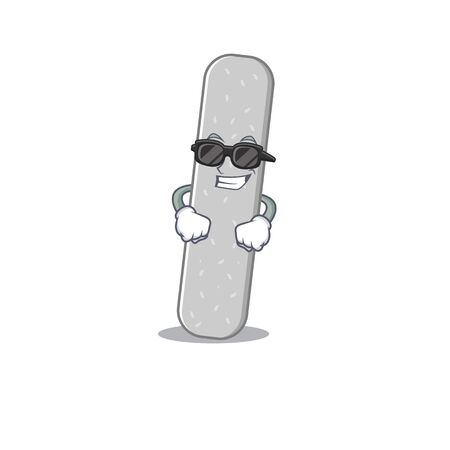 Fabulous emery boards cartoon character wearing classy black glasses. Vector illustrationのイラスト素材