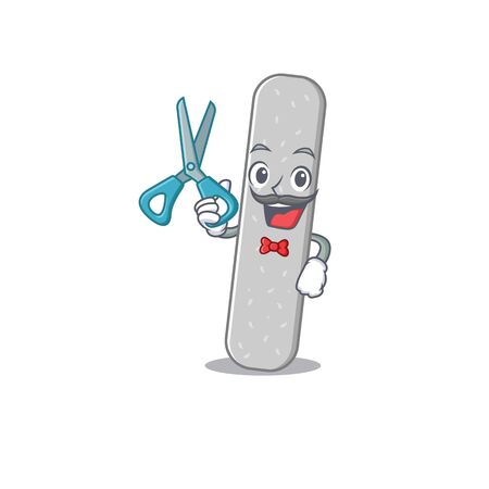 Emery boards talented barber cartoon character design working in the barbershopのイラスト素材